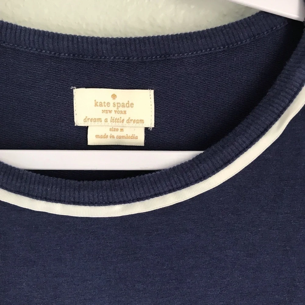 Kate Spade In Your Dreams PJ  Top size Medium in Navy blue